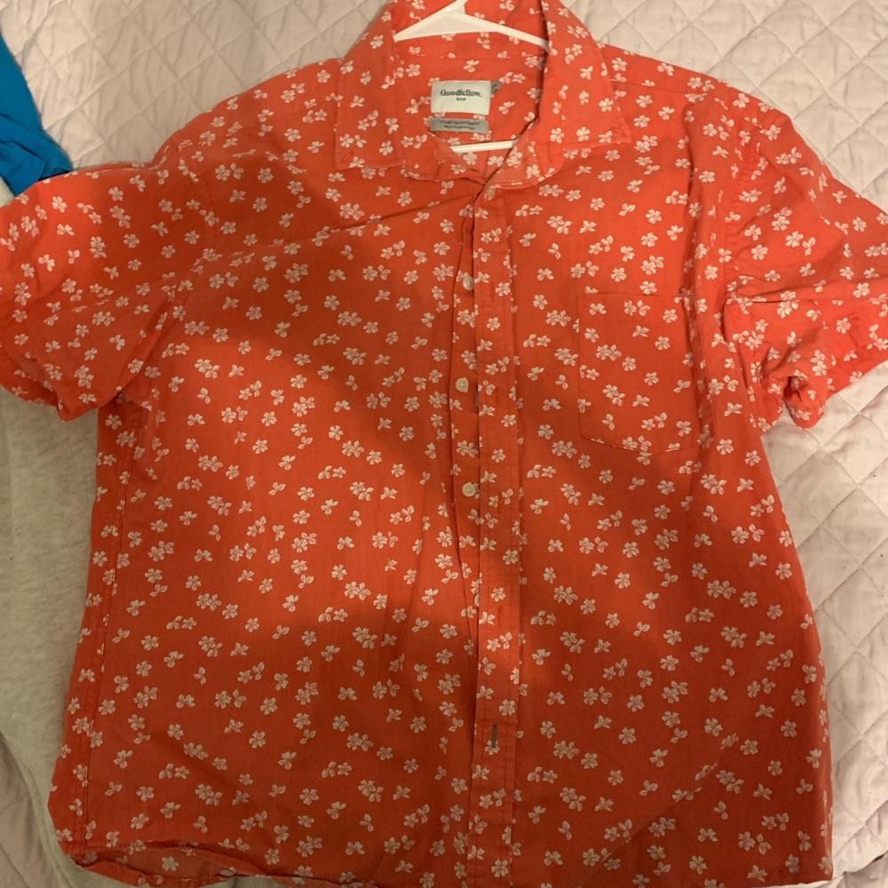 Floral red shirt
